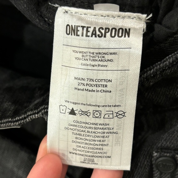 Free People Jeans Awesome Baggies Volcanic Mid Waist OneTeaspoon Women’s Size 26 - Picture 7 of 16